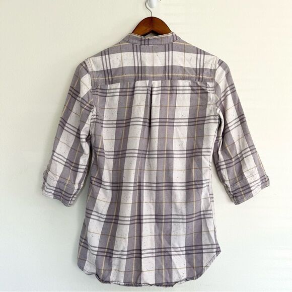 Carhartt Women’s 3/4 Sleeve Midweight Plaid Shirt Size XS - Picture 2 of 9